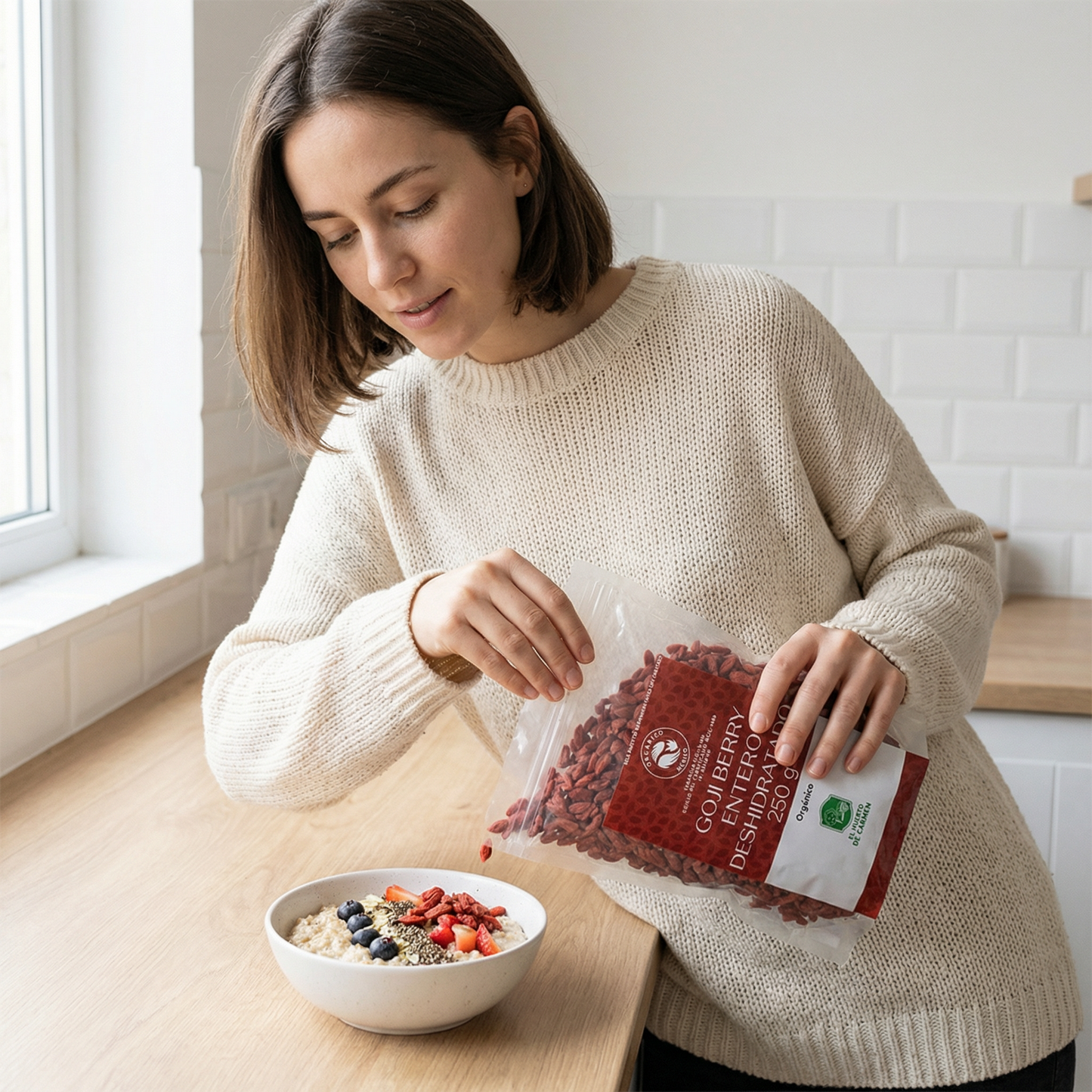 Goji Berry Entero Deshidratado Orgánico 🍒