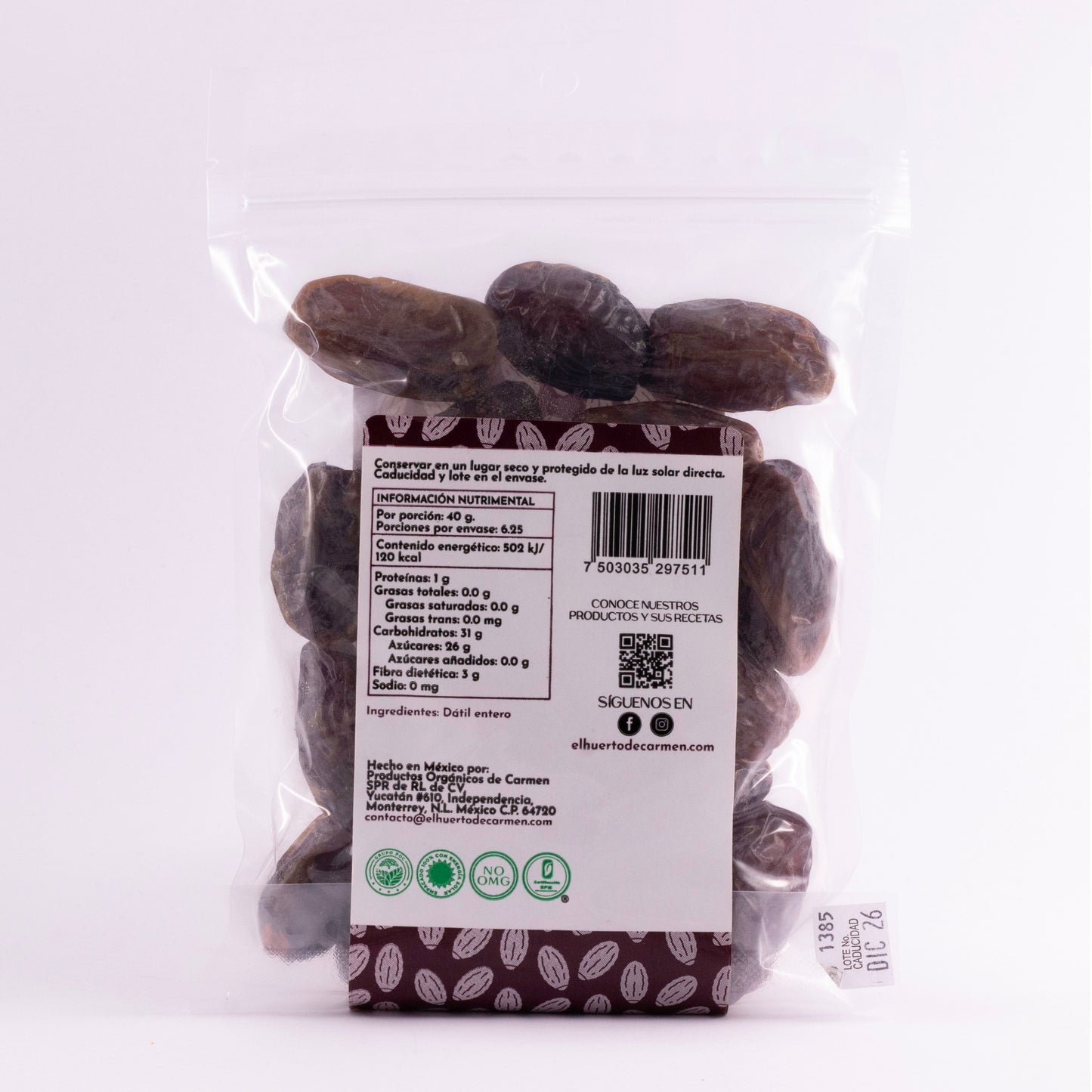 Dátil con Hueso Agroecológico 🌴