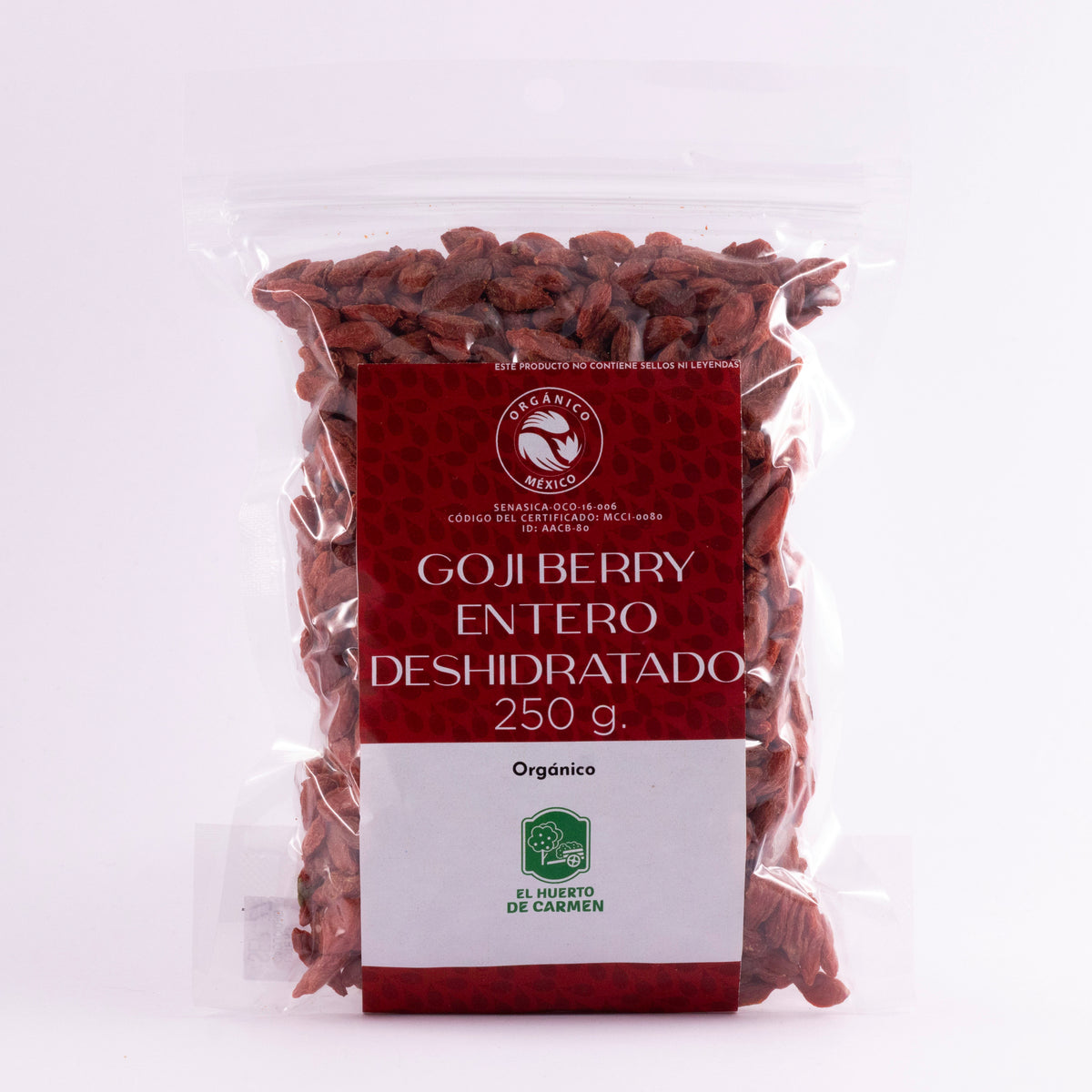 Goji Berry Entero Deshidratado Orgánico