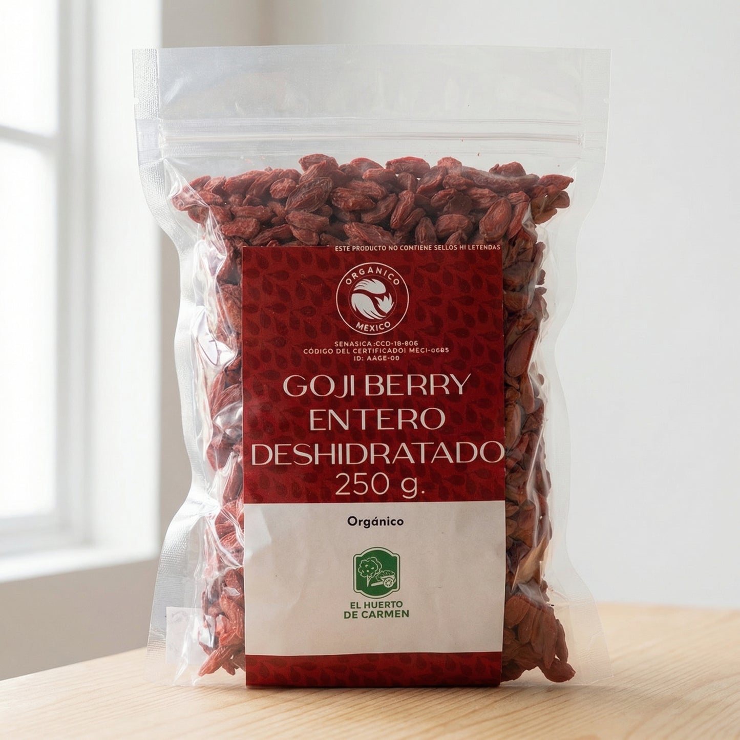 Goji Berry Entero Deshidratado Orgánico 🍒